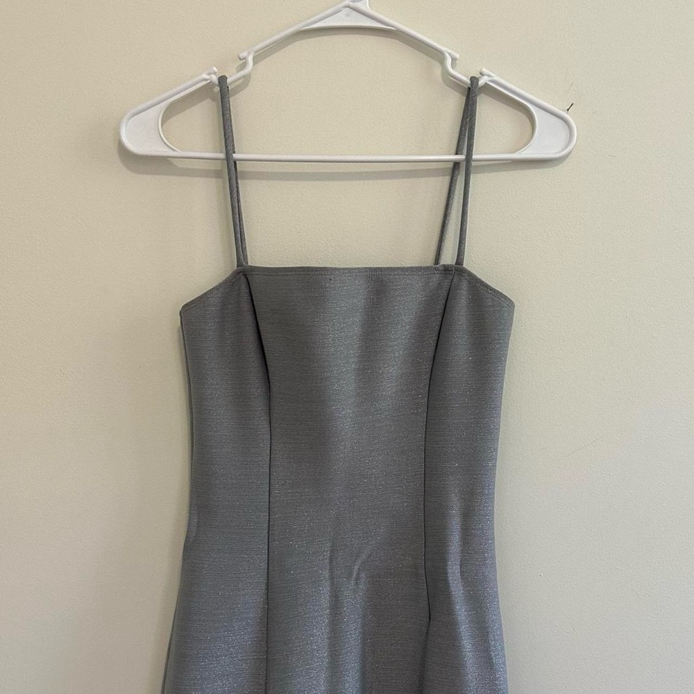 Reformation silver mini dress